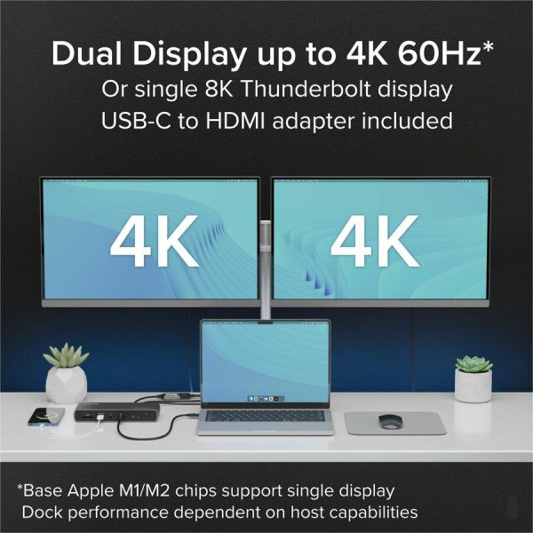 Plugable Thunderbolt 4 Dock with 100W Charging, Thunderbolt Certified, 3x Thunderbolt Ports - Image 4