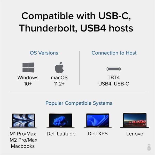 Plugable Thunderbolt 4 Dock with 100W Charging, Thunderbolt Certified, 3x Thunderbolt Ports - Image 5