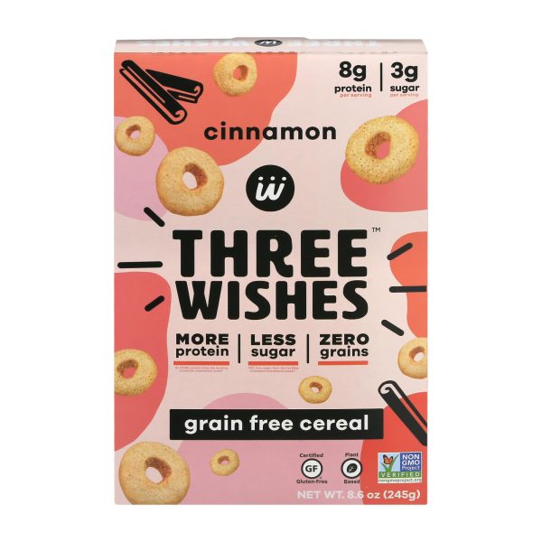 Three Wishes - Cereal Cinnamon Gluten Free - Case of 6-8.6 OZ - Image 2