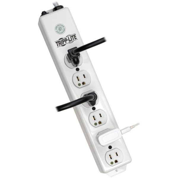 Eaton Tripp Lite Series Safe-IT UL 1363 Medical-Grade Power Strip, 6x Hospital-Grade Outlets, Antimicrobial, 15 ft. (4.57 m) Cord - Image 2