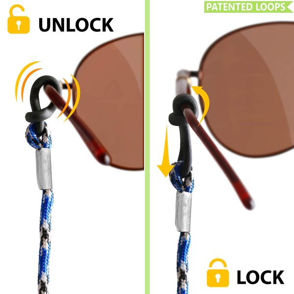 Eyeglasses String Holder Strap Cord   Eyeglass Chain for Men Women   Glasses Lanyard Holders Around Neck   Sports Eye Glass Straps Sunglass Retainer - Image 2