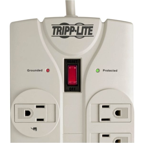 Eaton Tripp Lite Series Protect It! 8-Outlet Surge Protector, 25 ft. Cord with Right-Angle Plug, 1440 Joules, Diagnostic LEDs, Light Gray Housing - Image 4
