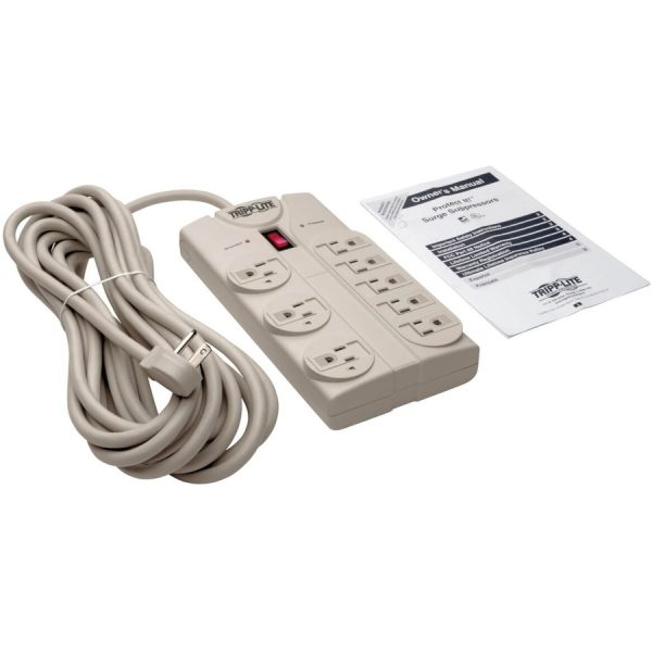 Eaton Tripp Lite Series Protect It! 8-Outlet Surge Protector, 25 ft. Cord with Right-Angle Plug, 1440 Joules, Diagnostic LEDs, Light Gray Housing - Image 6