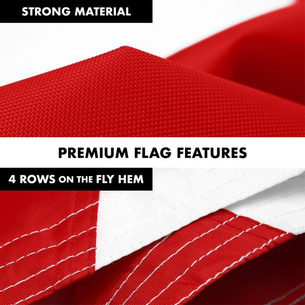 G128 Combo Pack: 6 Ft Tangle Free Aluminum Spinning Flagpole (Silver) & Alabama AL State Flag 3x5 Ft, Double ToughWeave Series Double Sided Embroidered 210D Polyester | Pole with Flag Included - Image 5