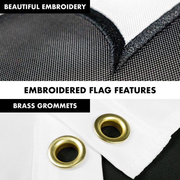 G128 Combo Pack: Flag Pole 5 FT White Tangle Free & Come and Take It Flag 2x3 FT Double Sided Embroidered 210D Heavy Duty Polyester - Indoor/Outdoor, Vibrant Colors, Brass Grommets, 3-ply - Image 4