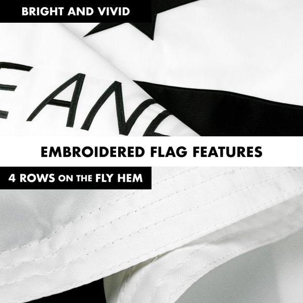 G128 Combo Pack: Flag Pole 5 FT White Tangle Free & Come and Take It Flag 2x3 FT Double Sided Embroidered 210D Heavy Duty Polyester - Indoor/Outdoor, Vibrant Colors, Brass Grommets, 3-ply - Image 5