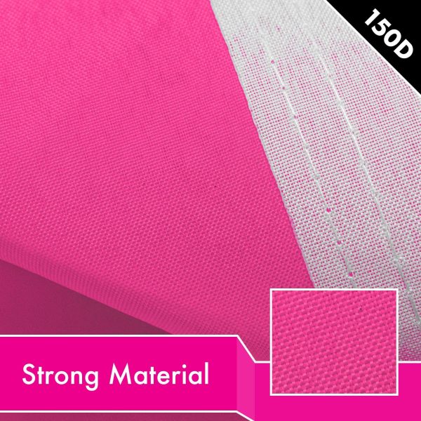 Solid Magenta Color Flag 3x5 Ft 2-Pack Printed 150D Polyester By G128 - Image 4