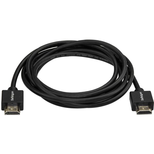 StarTech.com 6.6ft (2m) Slim HDMI 2.0 Cable, 4K 60Hz High Speed HDMI Cable w/ Ethernet, HDR10, HDMI Cord, M/M Gripping Connectors - Image 2