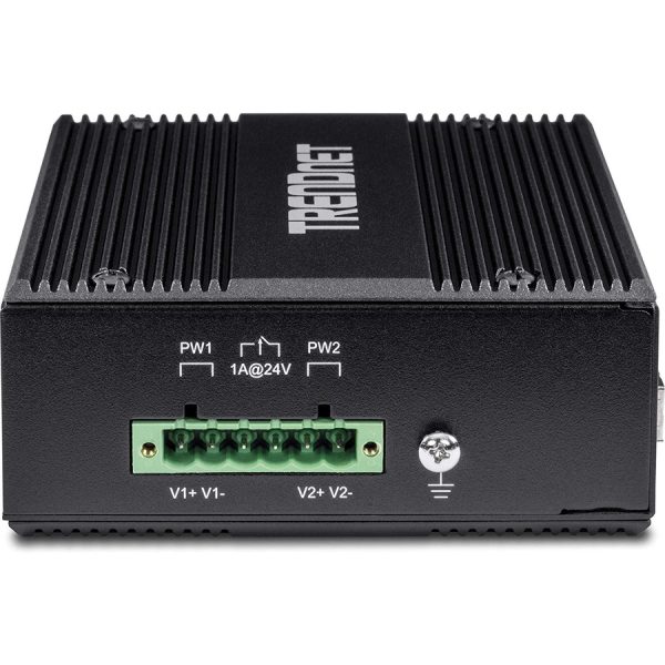 TRENDnet 6-Port Hardened Industrial Gigabit 10/100/1000 Mbps Ultra PoE DIN-Rail Switch; UPoE; IP30; DIN-Rail & Wall Mounts Included; Lifetime Protection; TI-UPG62 - Image 3