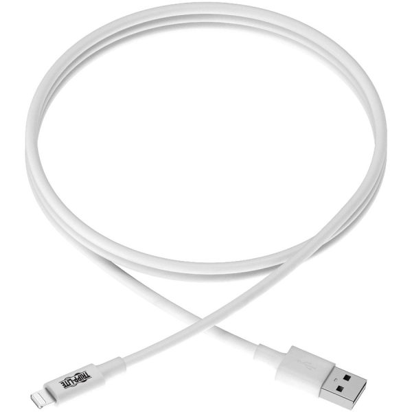 Eaton Tripp Lite Series USB-A to Lightning Sync/Charge Cable (M/M) - MFi Certified, White, 6 ft. (1.8 m) - Image 2