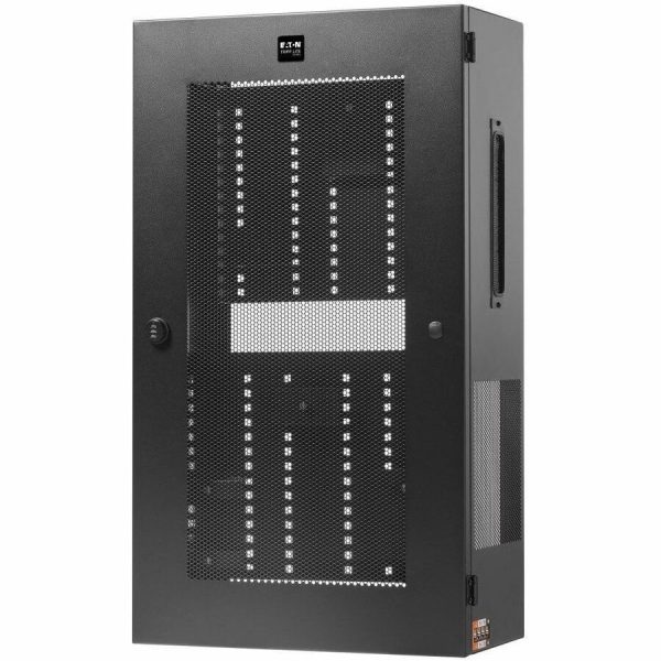 Eaton Tripp Lite Series SmartRack 5U Low-Profile Vertical-Mount Switch-Depth Wall-Mount Structured Wiring Enclosure, Adjustable Equipment Brackets - Image 4