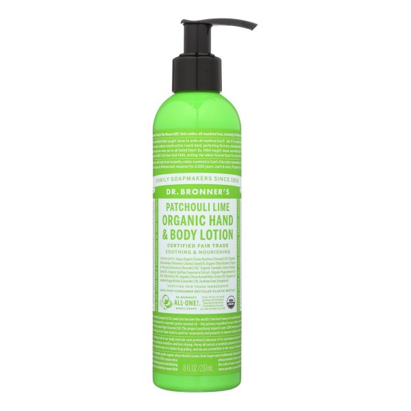 Dr. Bronner's - Lotion Patchouli Lime - 1 Each-8 FZ - Image 2