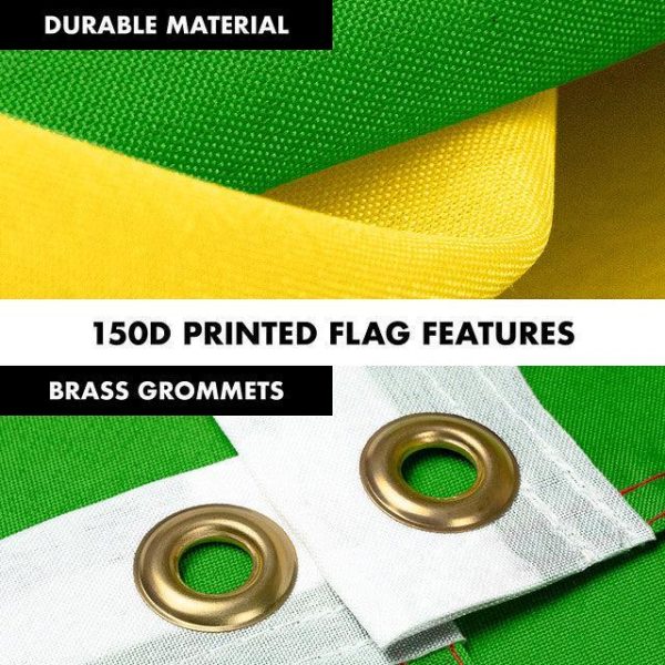 Flag Pole 6FT Black Tangle Free & Mali Malian Flag 3x5 Ft Combo Printed 150D Polyester By G128 - Image 4