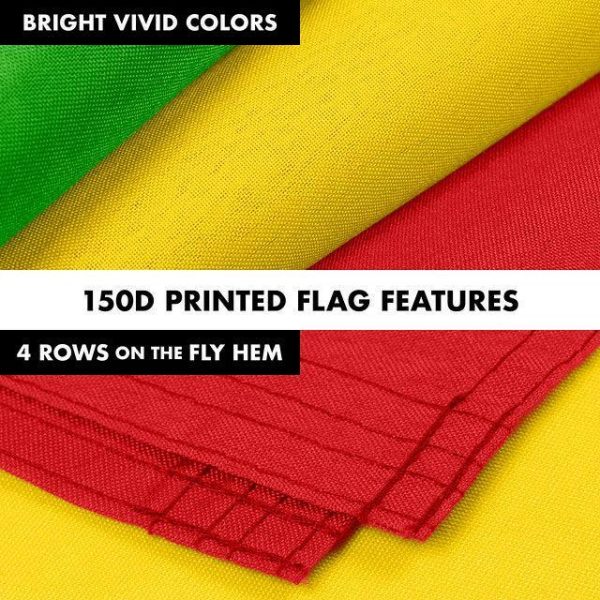 Flag Pole 6FT Black Tangle Free & Mali Malian Flag 3x5 Ft Combo Printed 150D Polyester By G128 - Image 5