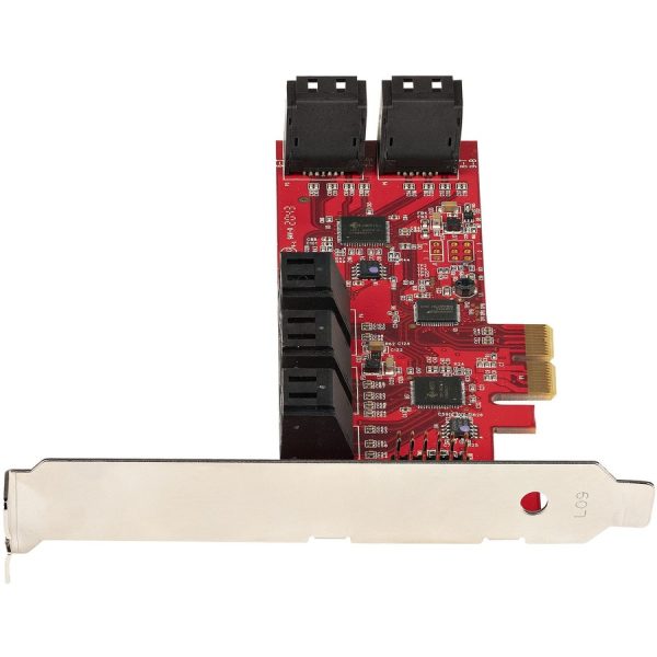 StarTech.com SATA PCIe Card, 10 Port PCIe SATA Expansion Card, 6Gbps SATA Adapter, Stacked SATA Connectors, PCI Express to SATA Converter - Image 4