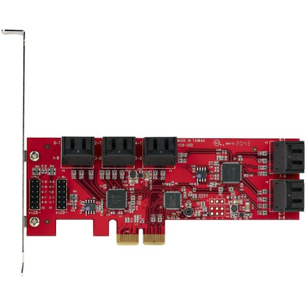 StarTech.com SATA PCIe Card, 10 Port PCIe SATA Expansion Card, 6Gbps SATA Adapter, Stacked SATA Connectors, PCI Express to SATA Converter - Image 5
