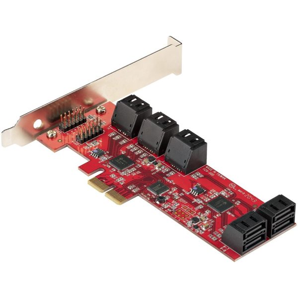 StarTech.com SATA PCIe Card, 10 Port PCIe SATA Expansion Card, 6Gbps SATA Adapter, Stacked SATA Connectors, PCI Express to SATA Converter - Image 8