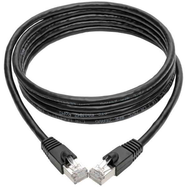 Eaton Tripp Lite Series Cat6a 10G Snagless Shielded STP Ethernet Cable (RJ45 M/M), PoE, Black, 7 ft. (2.13 m) - Image 2