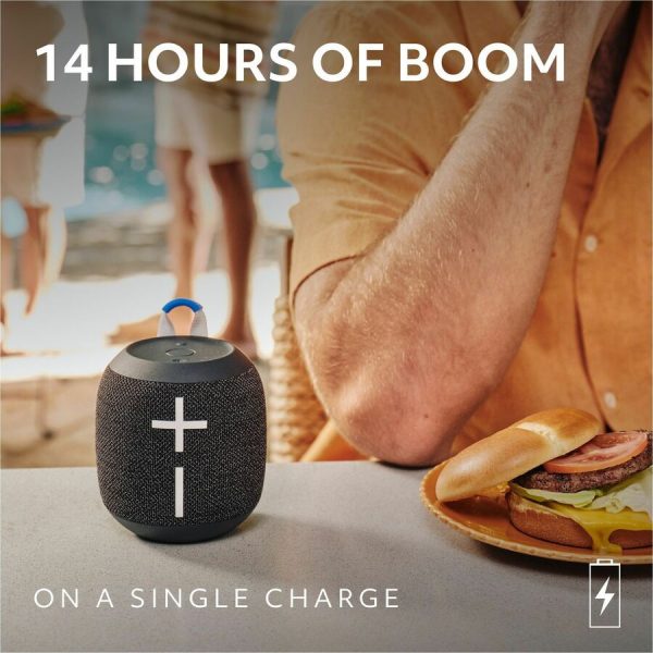 Ultimate Ears WONDERBOOM 4 Portable Waterproof Bluetooth Speaker With Big Bass and 360-Degree Sound, Dustproof Floating Speaker With 131ft (40m) Range, Black - Image 4