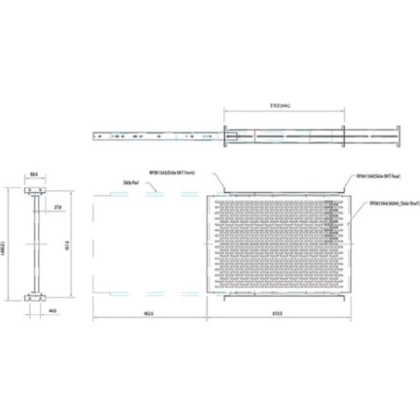 StarTech.com 2U 20 to 30in Adjustable Mounting Depth Vented Sliding Rack Mount Shelf - 50lbs / 22.7kg - 24in Deep - Image 4