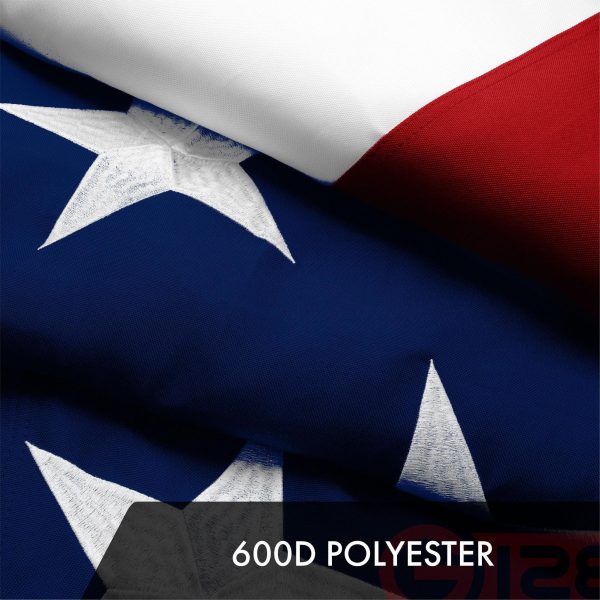 G128 American USA Flag | 15x25 Ft | ToughWeave Series Embroidered 600D Polyester | Country Flag, Embroidered Stars, Sewn Stripes, Indoor/Outdoor, Vibrant Colors, Brass Grommets - Image 4