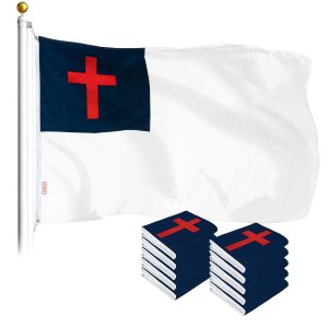 Christian Flag 3x5 Ft 10-Pack Printed Polyester By G128