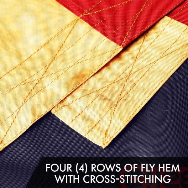 G128 5 Pack: Bennington 76 Tea-Stained Flag | 5x8 Ft | ToughWeave Pro Series Embroidered 420D Polyester | Historical Flag, Embroidered Design, Indoor/Outdoor, Brass Grommets, High Quality - Image 6