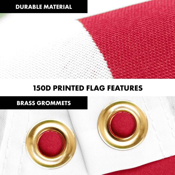 G128 Combo Pack: 6 Ft Tangle Free Aluminum Spinning Flagpole (White) & Burundi Umurundi Flag 3x5 Ft, LiteWeave Pro Series Printed 150D Polyester | Pole with Flag Included - Image 4