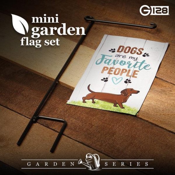 G128 Garden Flag & Stand Dogs are My Favorite People | 4x8 Inch | Printed Blockout Polyester - Image 2
