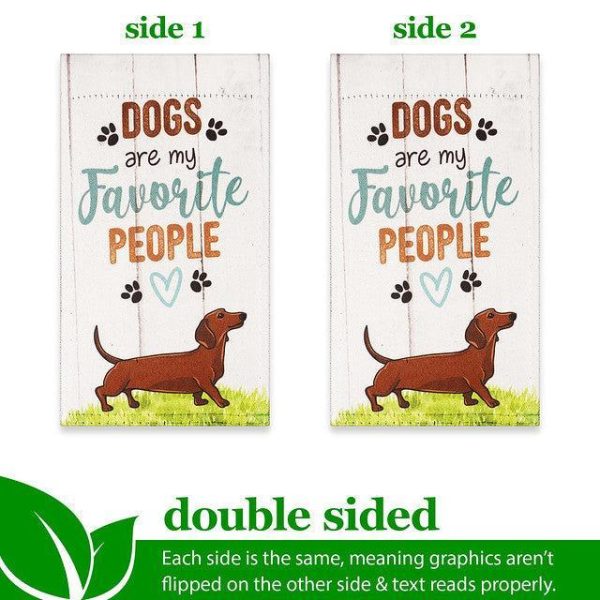 G128 Garden Flag & Stand Dogs are My Favorite People | 4x8 Inch | Printed Blockout Polyester - Image 3