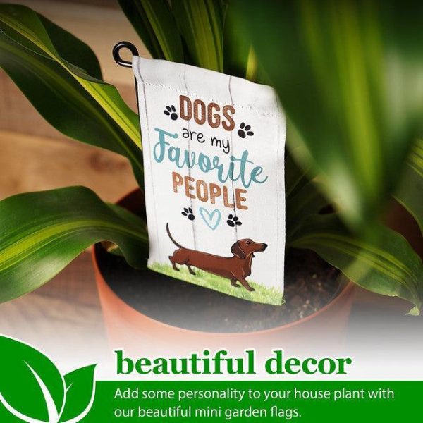 G128 Garden Flag & Stand Dogs are My Favorite People | 4x8 Inch | Printed Blockout Polyester - Image 8
