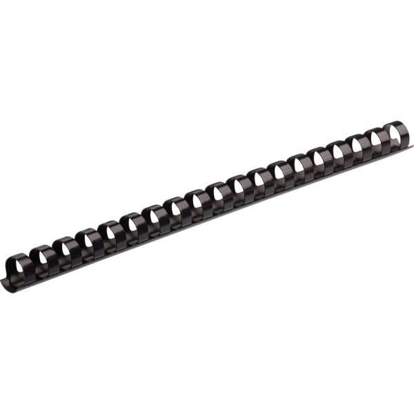 Fellowes Plastic Combs - Round Back, 3/8" , 55 sheets, Black, 25 pack - Image 2