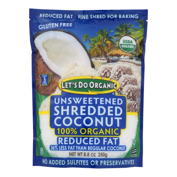 Let's Do Organics Organic Lite Shredded - Coconut - Case of 12 - 8.8 oz. - Image 3