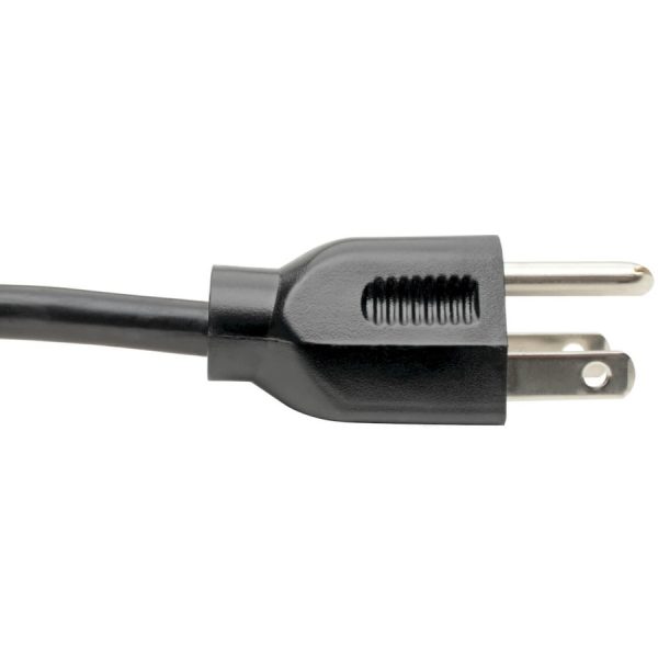 Eaton Tripp Lite Series Desktop Computer Power Cable, NEMA 5-15P to C13 - 10A, 125V, 18 AWG, 12 ft. (3.66 m), Black - Image 3