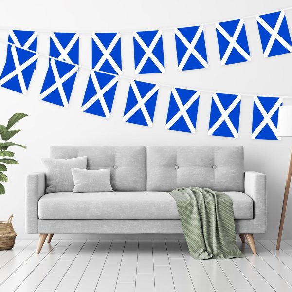 G128 Scotland Scottish Bunting Banner | Flag 8.2 x 5.5 Inch, Full String 33 Feet | Printed 150D Polyester, Decorations For Bar, School, Festival Events Celebration - Image 2