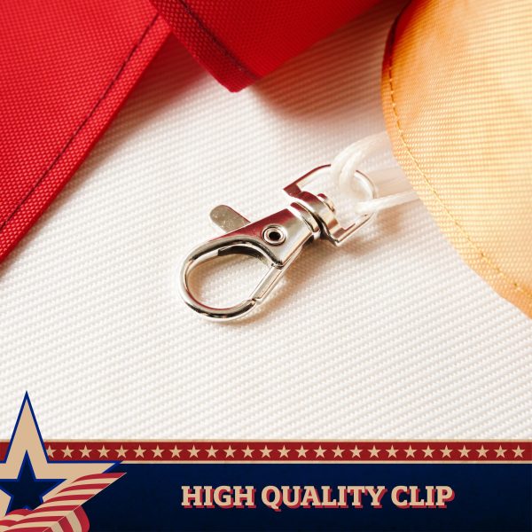 G128 Windsock 60 Inch Tea-Stained US Flag Windstock 60 in Embroidered Stars and Stripes Patriotic Hanging Decoration - Image 2