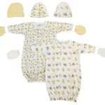 Unisex Newborn Baby 7 Piece Gown Set Nc_0763