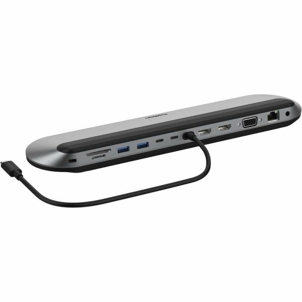 Belkin 11-in-1 Universal USB-C Docking Station - USB 3.2 - 10 Gbps - 100W - 2xHDMI, 1xVGA, 2xUSB-A, 1xUSB-C - Grey - Image 4
