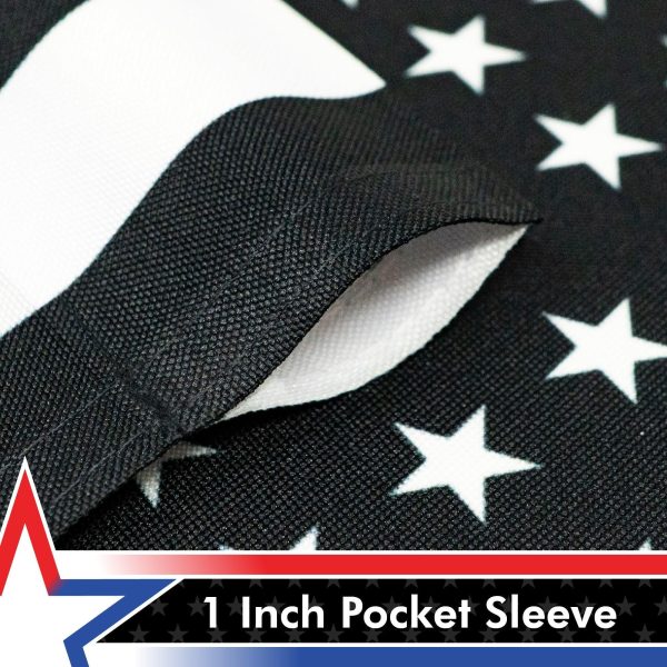 G128 Thin Blue Line Police & Thin Red Line Firefighter American Flag Garden Flag | 12x18 Inch | Printed 150D Polyester - Honoring Law Enforcement Officers First Responder Outdoor Flag - Image 2