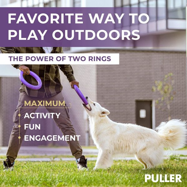 Puller Outdoor Dog Ring Toys   Dog Fetch Toy & Tug of War Dog Toy for Small Medium Large Dogs   Dog Ball & Soft Dog Frisbee Alt   Outside Dog Yard Toys   Big Dog Pull Toy   Best Dog Exercise Equipment - Image 3
