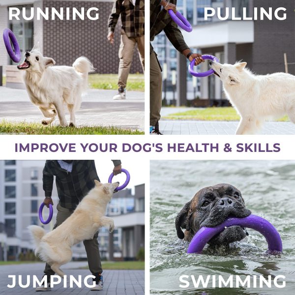 Puller Outdoor Dog Ring Toys   Dog Fetch Toy & Tug of War Dog Toy for Small Medium Large Dogs   Dog Ball & Soft Dog Frisbee Alt   Outside Dog Yard Toys   Big Dog Pull Toy   Best Dog Exercise Equipment - Image 4