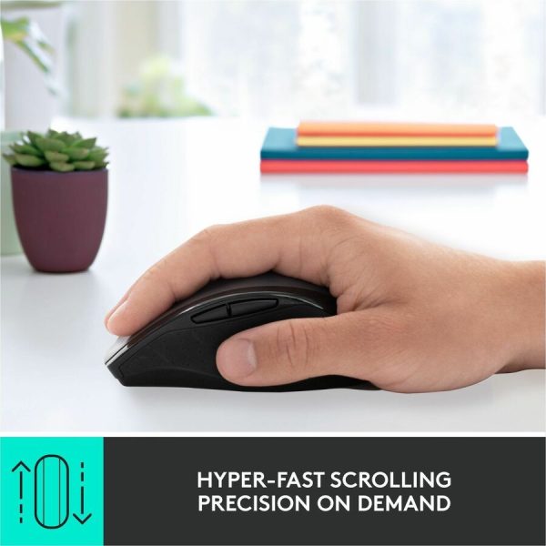 Logitech M705 Marathon Wireless Mouse, 2.4 GHz USB Unifying Receiver, 1000 DPI, 5-Programmable Buttons, Black - Image 3
