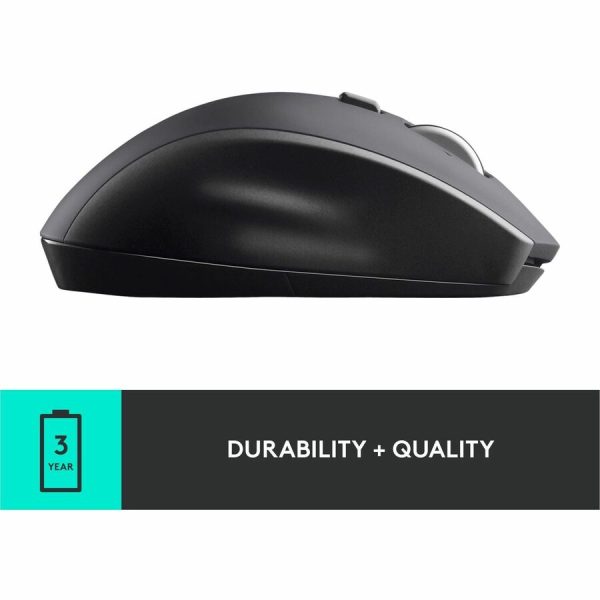 Logitech M705 Marathon Wireless Mouse, 2.4 GHz USB Unifying Receiver, 1000 DPI, 5-Programmable Buttons, Black - Image 5