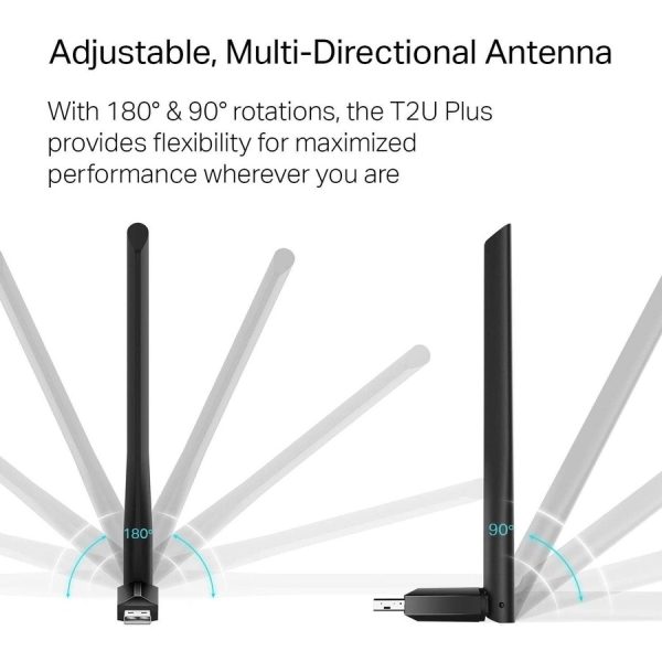TP-Link Archer T2U Plus - IEEE 802.11ac Dual Band Wi-Fi Adapter for Desktop/Notebook - Image 4