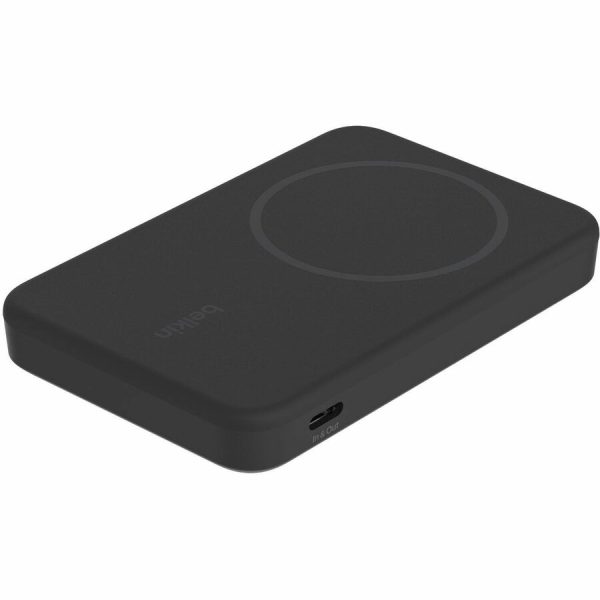 Belkin 15W Wireless Magnetic Power Bank w/ Stand, Qi2 - 5K mAh - 1xUSB-C - Portable Charger - w/ USB-C to USB-C Cable - Black - Image 2