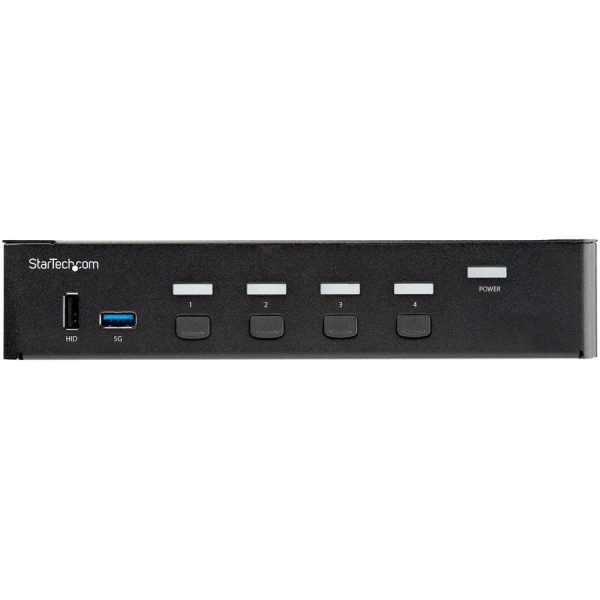 StarTech.com 4 Port HDMI KVM Switch 4K 60Hz UHD HDR, HDMI 2.0 Single Monitor, 2 Port USB 3.0 Hub, 4x USB HID, Audio, Hotkey Switching, TAA - Image 2