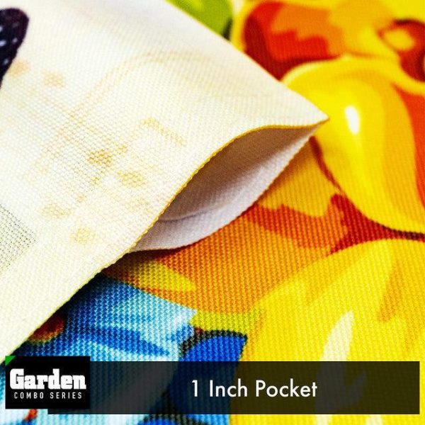 G128 Combo Pack: Garden Flag Stand Black 36x16 Inch & Garden Flag Garden Spring Bloom USA Flower Pot with Butterflies 12x18 Inch - Image 4