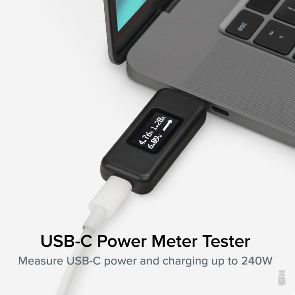 Plugable USB C Power Meter Tester for Monitoring USB-C Connections up to 240W - Digital Multimeter Tester for USB-C Cables, Laptops, Phones and Chargers - Image 2