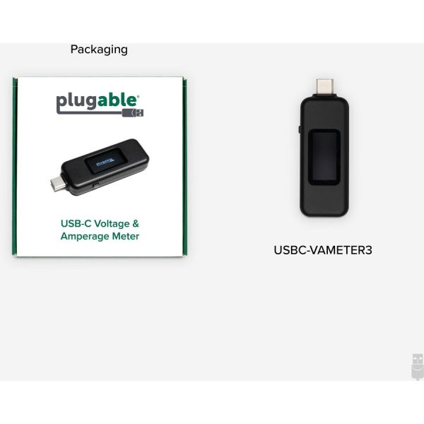 Plugable USB C Power Meter Tester for Monitoring USB-C Connections up to 240W - Digital Multimeter Tester for USB-C Cables, Laptops, Phones and Chargers - Image 3