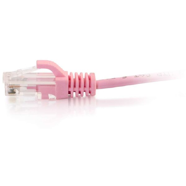 C2G 1ft Cat6 Snagless Unshielded (UTP) Slim Ethernet Cable - Cat6 Network Patch Cable - PoE - Pink - Image 2